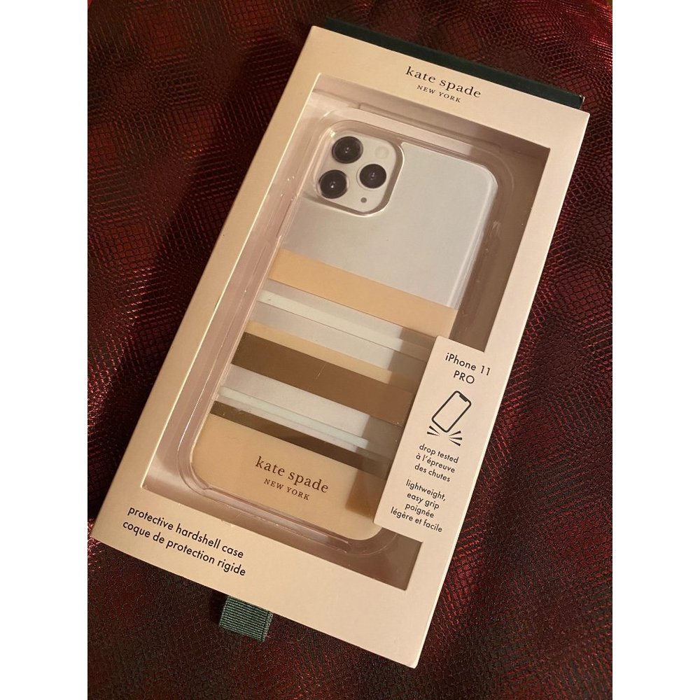 Brand New Kate Spade Park Stripe Case for Apple iP - Picture 1 of 3